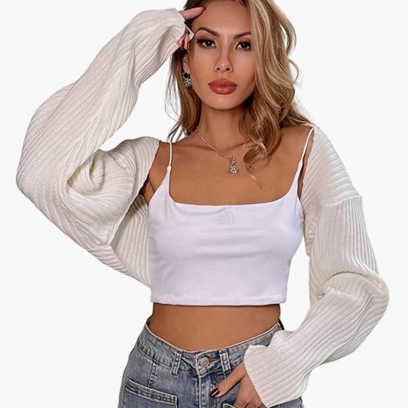 SHEIN Sweaters - Cream Shawl